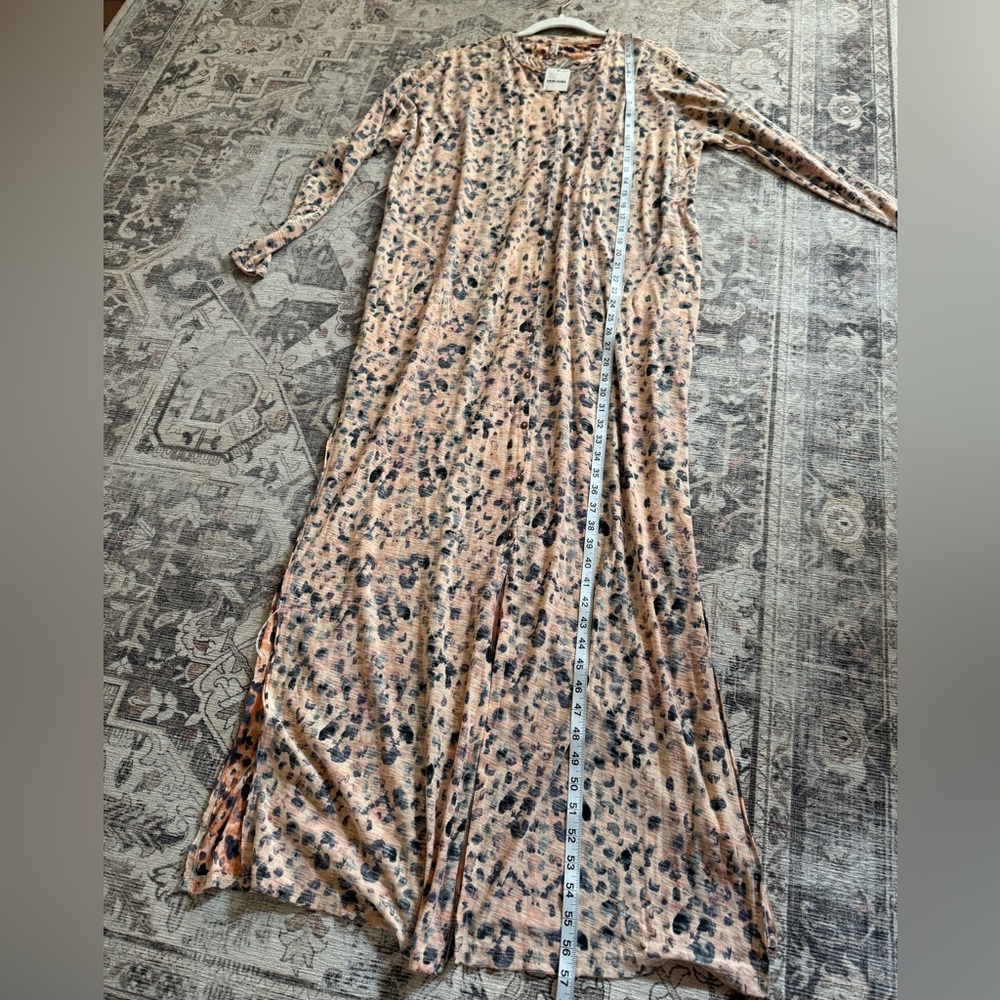 FP Intimately Leopard Printed Maxi Top Robe Duster, Size Small - Picture 8 of 11